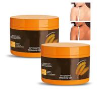 Asheyya 2PCS Intensive Tanning Gel, Natural Brown Tan Enhancer, Tanning Butter for Outdoor Sunbed