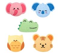 Asheyya 5 Pcs Bath Sponge Kids, Soft Animal Shapes Sponges for Kids