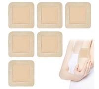 Asheyya 6 Pcs Waterproof Dressings for Wounds, Silicone Foam Dressing Border Comfort 10x10 cm