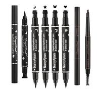 Asheyya 6 Pcs Winged Eyeliner Stamp Line Wingliner Pen (Heart, Butterfly, Star, Moon)