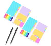 Asheyya 800 Pcs Post It Notes Pack, PU Leather Cover Pastel Post It Notes for Book Tabs Folders Index School Office Supplies