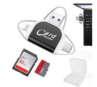 Asheyya Multi-Port 4 In1 Universal SD TF Card Reader for Android Phone USB C