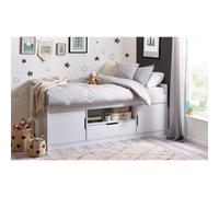 Ashfield All White Low Sleeper Bed With Storage - Single (90Cm)