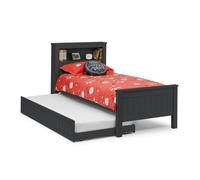 Ashfield Anthracite Bookcase Bed with Underbed - Single 3ft (90cm) - Grey - 2140 - Wooden