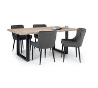 Ashfield Berwick Dining Table & 4 Luxe Grey Chairs