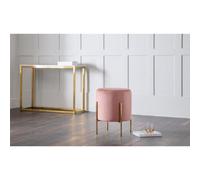 Ashfield Dusky Pink Velvet Dressing Stool
