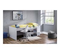 Ashfield Matt White Mid Sleeper Bed - Single 3Ft (90Cm)