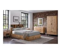 Ashfield Natural Oak Ottoman Storage Bed - Double 4Ft 6" (135Cm)