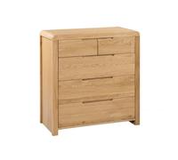 Ashfield Oak Curve 5 Drawers Chest in Light Oak Ashfield Light Oak
