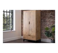 Ashfield Premier Oak-Effect 2 Door 1 Drawer Wardrobe in Light Oak Ashfield Light Oak