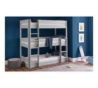 Ashfield Premium Dove Grey Triple Bunk Bed in Pale Grey | Size: Single Ashfield Pale Grey Single