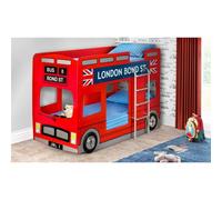 Ashfield Premium London Red Bus Bunk Bed 2 X 3Ft (90Cm)