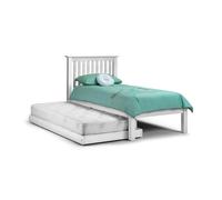 Ashfield Premium Stone White Finish Hideaway Shaker Style Low Foot End Bed + Under-bed - 2 x Single 3ft (90cm) - White - 2070 - Wooden