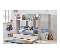 Ashfield Premium Taupe Bunk Bed Including Pull Out Trundle