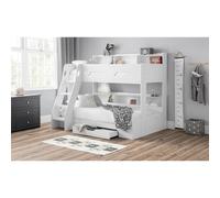 Ashfield Pure White Triple Sleeper Book Case Bunk Bed | Size: Single Ashfield White Single