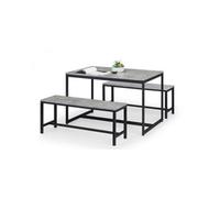 Ashfield Staten Minimalist Bench Dining Set