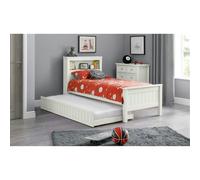 Ashfield Surf White Bookcase Bed with Underbed - Single 3ft (90cm) - White - 2140 - Wooden