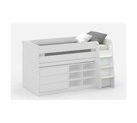 Ashfield White Mid Sleeper Bed - Single 3ft (90cm) - White - 1960 - Wooden