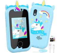 Ashfly Kids Phone Toys for Girls, Unicorns Christmas Birthday Gifts for 3 4 5 6 7 8 Year Old Girls,2.4 Inch Touchscreen Kids Smart Phone with Dual Camera Music Player SD Card