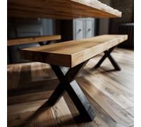 Ashford Blake Chunky Rustic Bench - Chunky X Legs - 210Cm