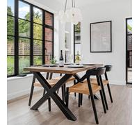 Ashford Blake Rustic Dining Table - Chunky X Legs