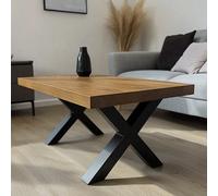 Ashford Blake Solid Oak Coffee Table - Chunky X Legs