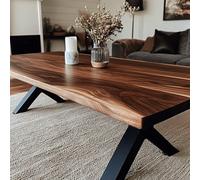 Ashford Blake Solid Walnut Coffee Table - Chunky X Legs