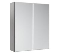 Ashford Dust Grey Double Bathroom Wall Cabinet With 2 Mirror Doors (H)720mm (W)595mm