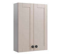 Ashford Matt Cashmere Fitted Bathroom Double Wall Cabinet (H)72Cm (W)50Cm