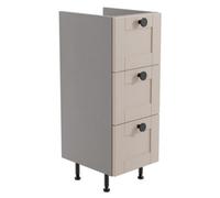 Ashford Matt Cashmere Shaker Freestanding Fitted Bathroom 3 Drawer Base Cabinet (W)300mm (H)820mm