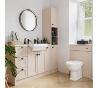 Ashford Matt Cashmere Shaker Freestanding Fitted Bathroom Slim Vanity Base Unit (W)500mm (H)820mm