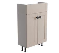 Ashford Matt Cashmere Shaker Freestanding Fitted Bathroom Slim Vanity Base Unit (W)500mm (H)820mm