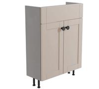 Ashford Matt Cashmere Shaker Freestanding Fitted Bathroom Slim Vanity Base Unit (W)600mm (H)820mm