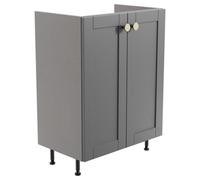 Ashford Matt Dusty Grey Shaker Freestanding Bathroom & Wet Room Base Unit (W)595mm (H)820mm