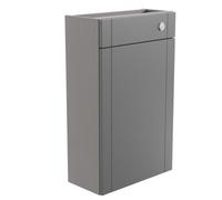 Ashford Matt Grey Contemporary Freestanding Slimline Toilet Cabinet (H)820mm X (W)500mm