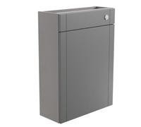 Ashford Matt Grey Contemporary Freestanding Slimline Toilet Cabinet (H)820mm X (W)600mm