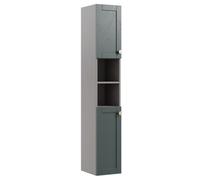 Ashford Matt Kombu Green Double Wall-Mounted Bathroom Cabinet (H)180Cm (W)29.5Cm