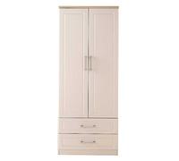 Ashford Ready Assembled 2 Door/2 Drawer Wardrobe Kaschm/oak