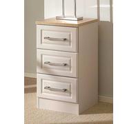 Ashford Ready Assembled 3 Drawer Bedside Chest Kaschm/oak