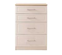 Ashford Ready Assembled 4 Drawer Deep Chest Kaschm/oak