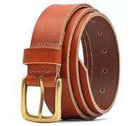 Ashford Ridge 35mm Full Grain Leather Belt for Men - Handmade Casual & Formal Belt with Brass Buckle - Made in England - Tan 2XL