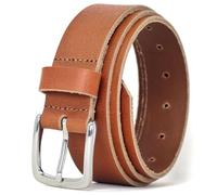 Ashford Ridge 35mm Real Leather Belt - Made in Dorset, England - Mens - Womens - Unisex for Jeans and Trousers - Tan XL (Nickel Free)