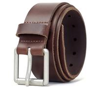 Ashford Ridge 38mm Full Grain Leather Roller Buckle Belt - Antique Brown - Large