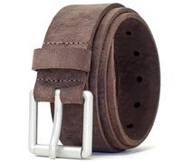 Ashford Ridge 38mm Full Grain Leather Roller Buckle Belt - Vintage Brown - XL