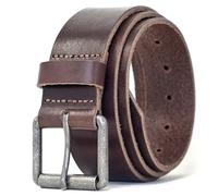 Ashford Ridge Genuine Italian Leather Belt for Men, Smart and Casual with Roller Buckle, Made in England - Brown 2XL (44"- 48")