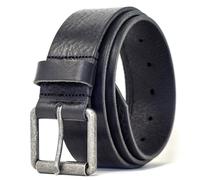 Ashford Ridge Genuine Italian Leather Belt for Men, Smart and Casual with Roller Buckle, Made in England - Black XL (40"- 44")