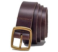 Ashford Ridge Made in England 34mm Full Hide Leather Belt with Brass Colour Full Buckle - Antique Brown 2XL
