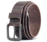 Ashford Ridge Men's Premium Italian Full Grain Leather Belt - 35mm Casual & Formal Belt - Made in England - Brown XL