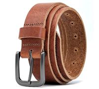 Ashford Ridge Men's Premium Italian Full Grain Leather Belt - 35mm Casual & Formal Belt - Made in England - Canella Tan Large