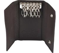 Ashford Ridge Real Leather Key Case Holder Card Wallet in Dark Brown